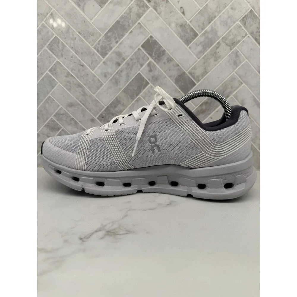 On Cloud Cloudgo Running Shoes Womens 10 Grey White Athletic Lace Up Sneakers
